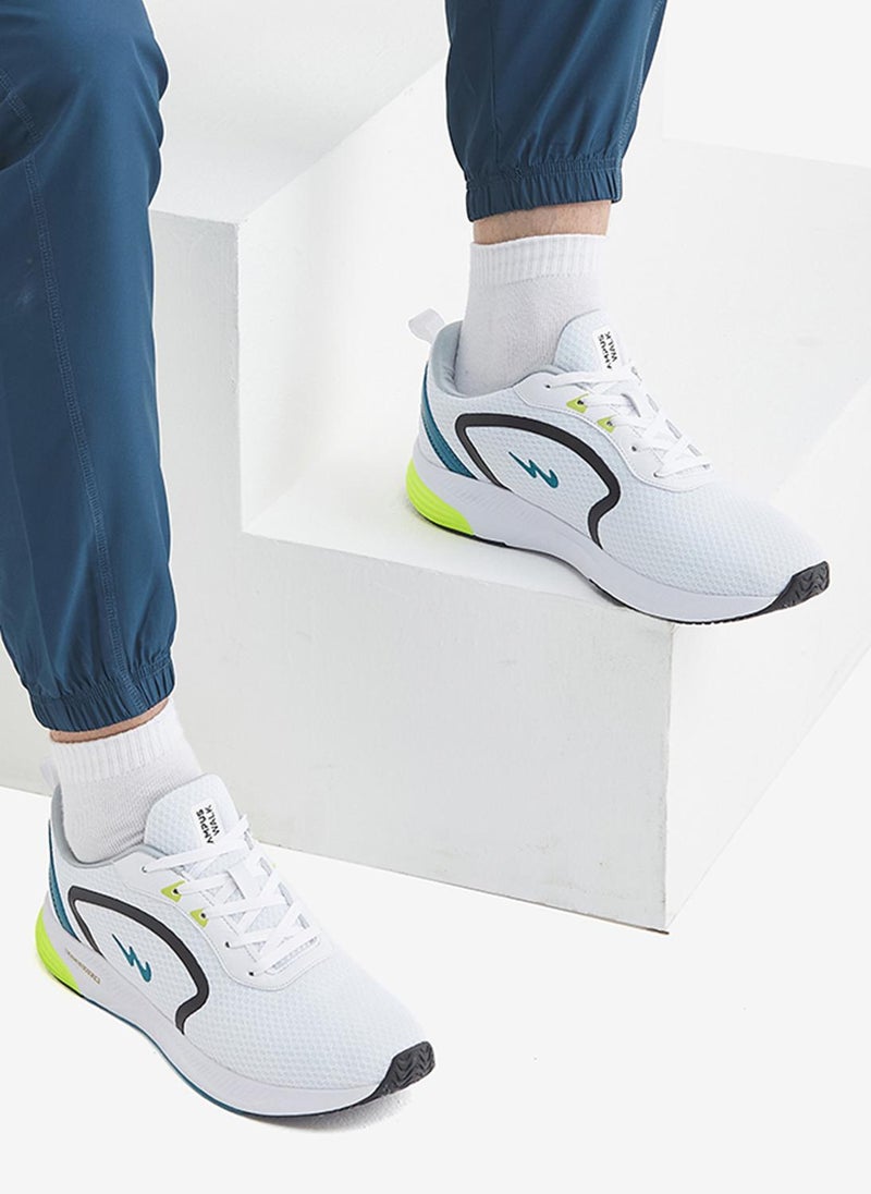 CAMPUS Men Camp Karl Die Cut Eva Lace-Up Running Shoes-White - Image 2