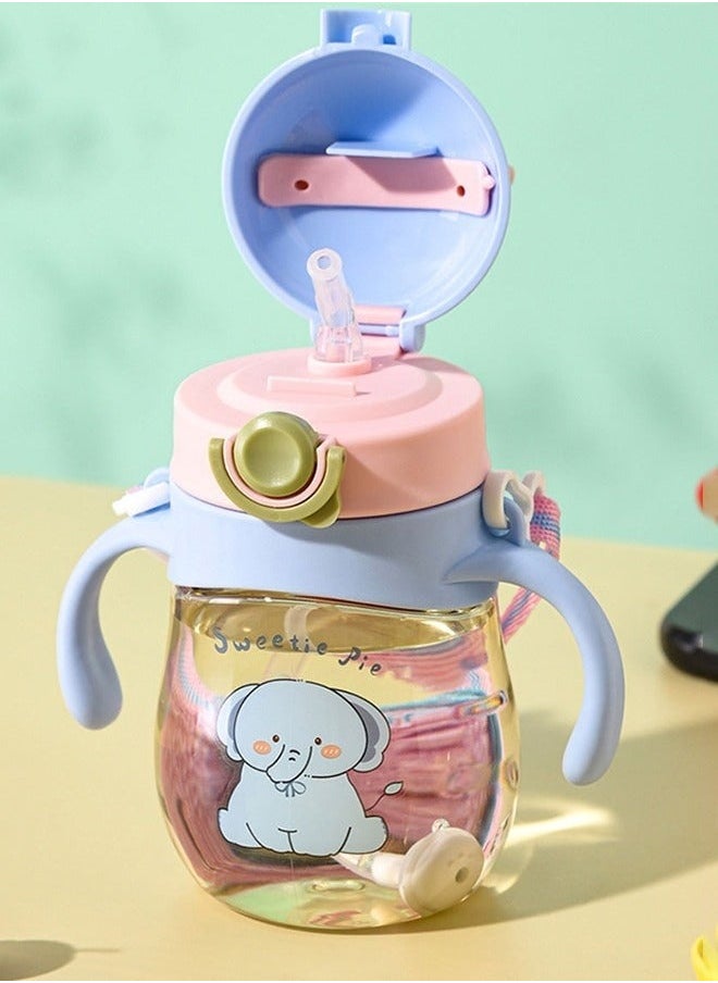 MIXDE - Baby Sippy Cup Boys and Girls Toddler Straw Cups Kids Wate0r Bottle Spill Proof for School Outdoor Or Indoor BPA Free Easy To Hold - Image 1