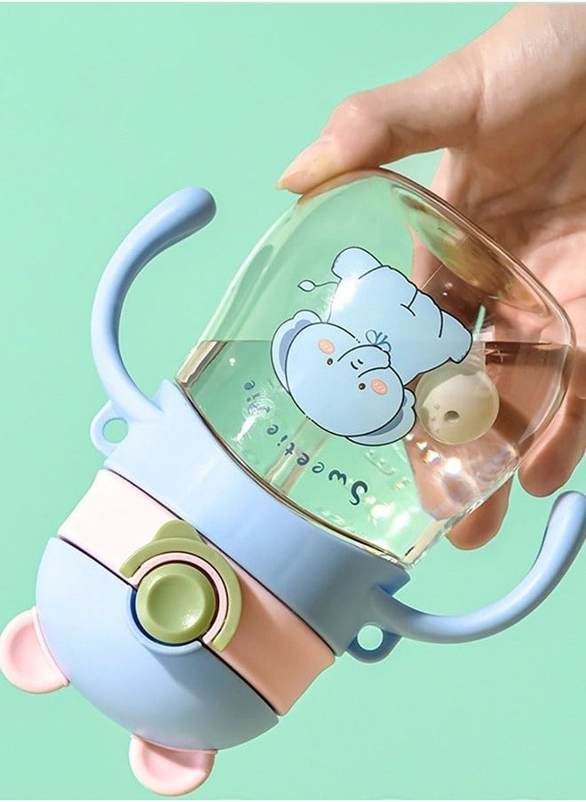 MIXDE - Baby Sippy Cup Boys and Girls Toddler Straw Cups Kids Wate0r Bottle Spill Proof for School Outdoor Or Indoor BPA Free Easy To Hold - Image 1