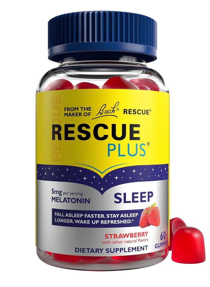 باتش حلوى باخ ريسكيو بلس للنوم بنكهة الفراولة - 60 حلوى - Image 1