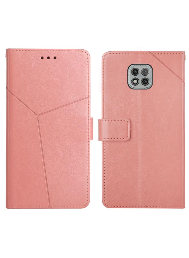 اس-توب جراب لهاتف Motorola Moto G Power 2021، جراب هاتف جلدي قلاب أفقي بخياطة Y مع حامل وفتحات للبطاقات ومحفظة وإطار للصور - Image 1