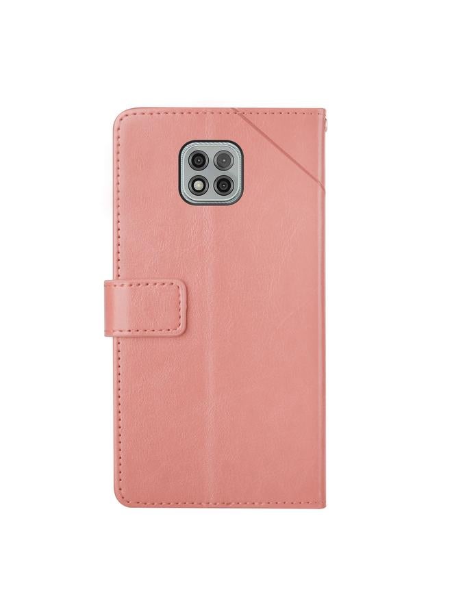 اس-توب جراب لهاتف Motorola Moto G Power 2021، جراب هاتف جلدي قلاب أفقي بخياطة Y مع حامل وفتحات للبطاقات ومحفظة وإطار للصور - Image 3