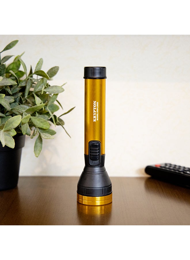 KRYPTON Rechargeable Led Flash Light For Camping Hiking Trekking Outdoor Gold/Black - Image 4
