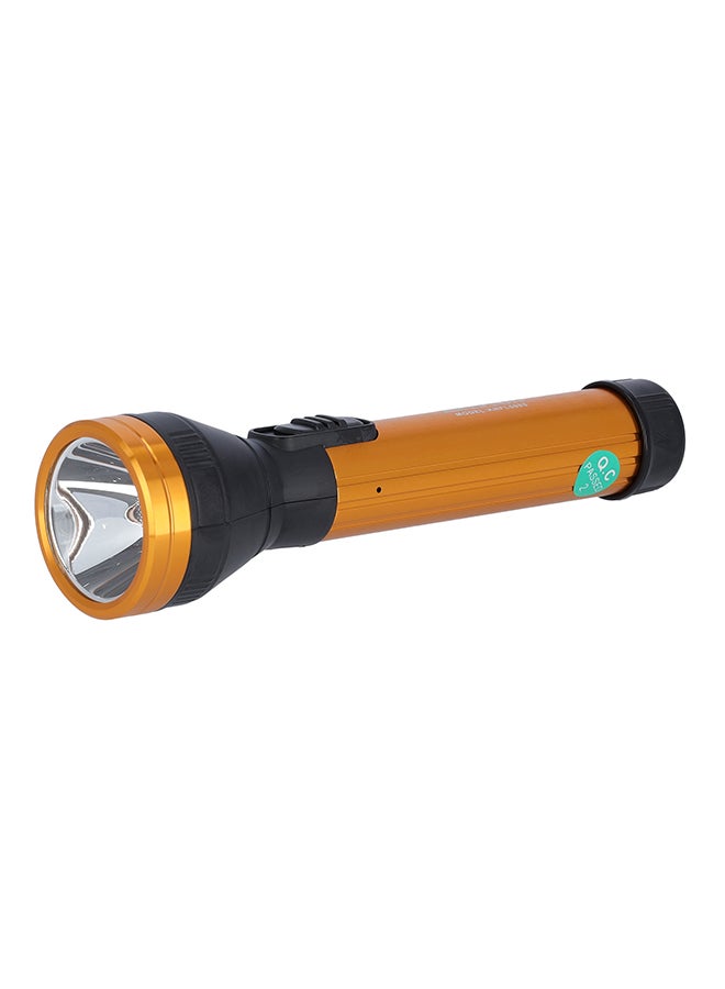 KRYPTON Rechargeable Led Flash Light For Camping Hiking Trekking Outdoor Gold/Black - Image 1