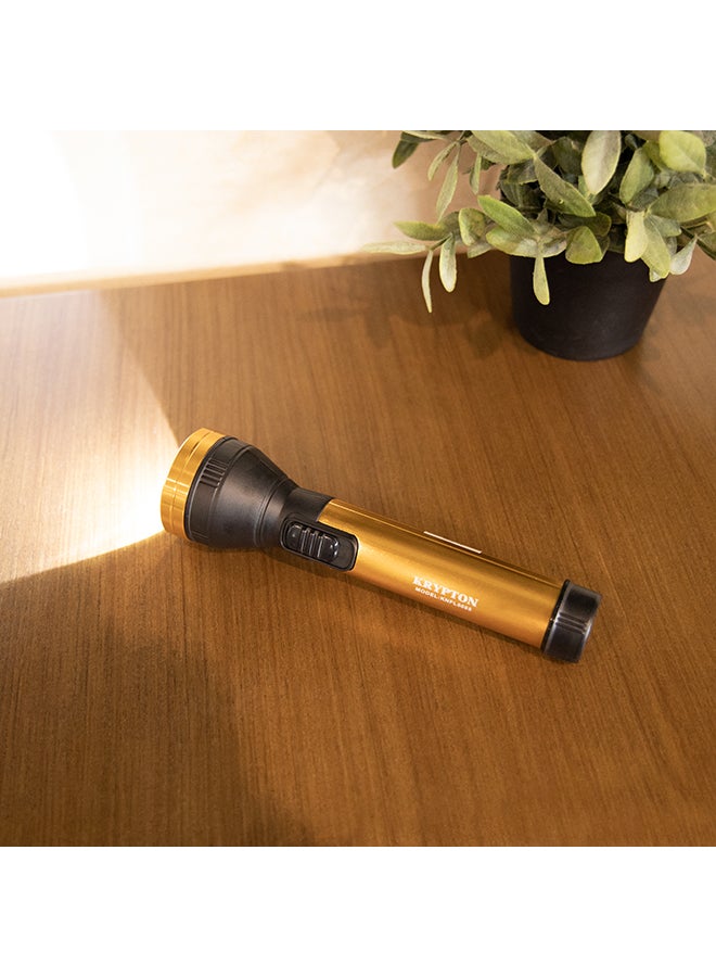 KRYPTON Rechargeable Led Flash Light For Camping Hiking Trekking Outdoor Gold/Black - Image 5