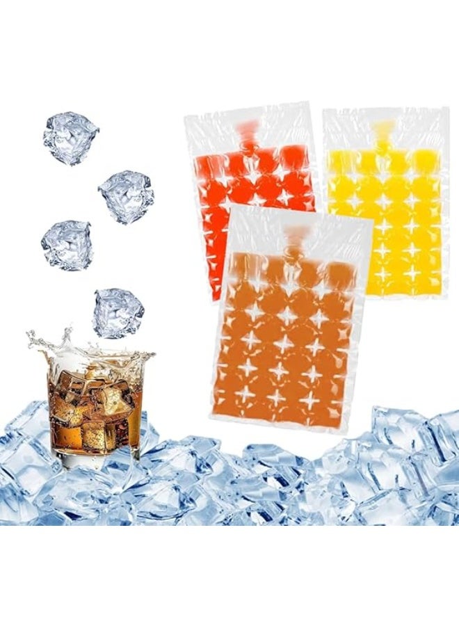20 Pcs Ice Cube Bags Self-Sealing Freezer Bags, 480 Ice Disposable Portable Food Grade Bag Rock Mold Summer Drink Tool for Whiskey, Cocktails, Cold Drinks, Travel, Home - Image 1