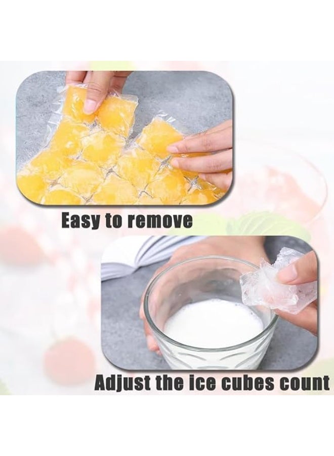 20 Pcs Ice Cube Bags Self-Sealing Freezer Bags, 480 Ice Disposable Portable Food Grade Bag Rock Mold Summer Drink Tool for Whiskey, Cocktails, Cold Drinks, Travel, Home - Image 3