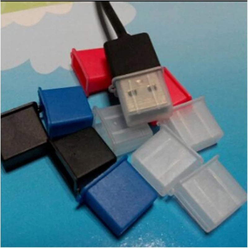 100 Pcs USB Type A Male Anti-Dust Plug Stopper Cap Cover Protector(White) - Image 3