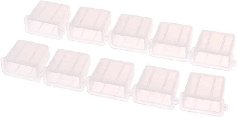 100 Pcs USB Type A Male Anti-Dust Plug Stopper Cap Cover Protector(White) - Image 2