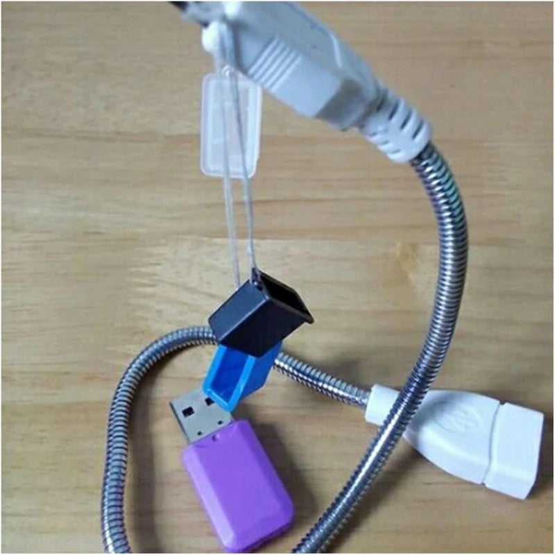 100 Pcs USB Type A Male Anti-Dust Plug Stopper Cap Cover Protector(White) - Image 4
