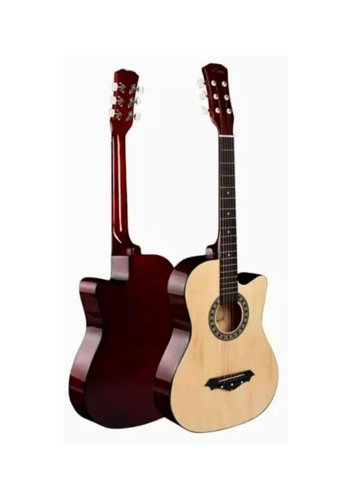 MegArya Natural Acoustic 38 Inch Beginners Guitar - Image 1