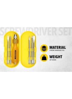 Stanley STANLEY STHT60572-8B 5 Pcs Screwdriver Set - Yellow & Silver  - Image 3