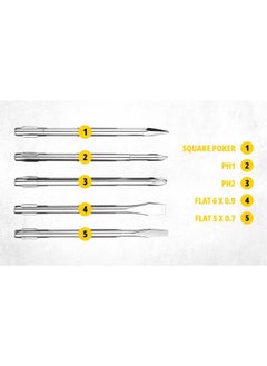 Stanley STANLEY STHT60572-8B 5 Pcs Screwdriver Set - Yellow & Silver  - Image 4