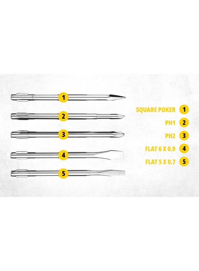 STANLEY STHT60572-8B 5 Pcs Screwdriver Set - Yellow & Silver - Image 4