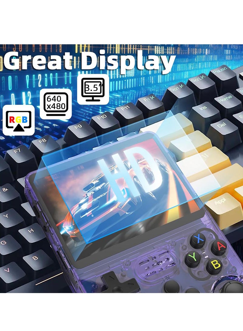 بينو جهاز ألعاب فيديو محمول R36S مفتوح المصدر، يعمل بنظام لينكس، بشاشة IPS 3.5 بوصة، ومشغل فيديو محمول للجيب، وذاكرة 128 جيجابايت - Image 5