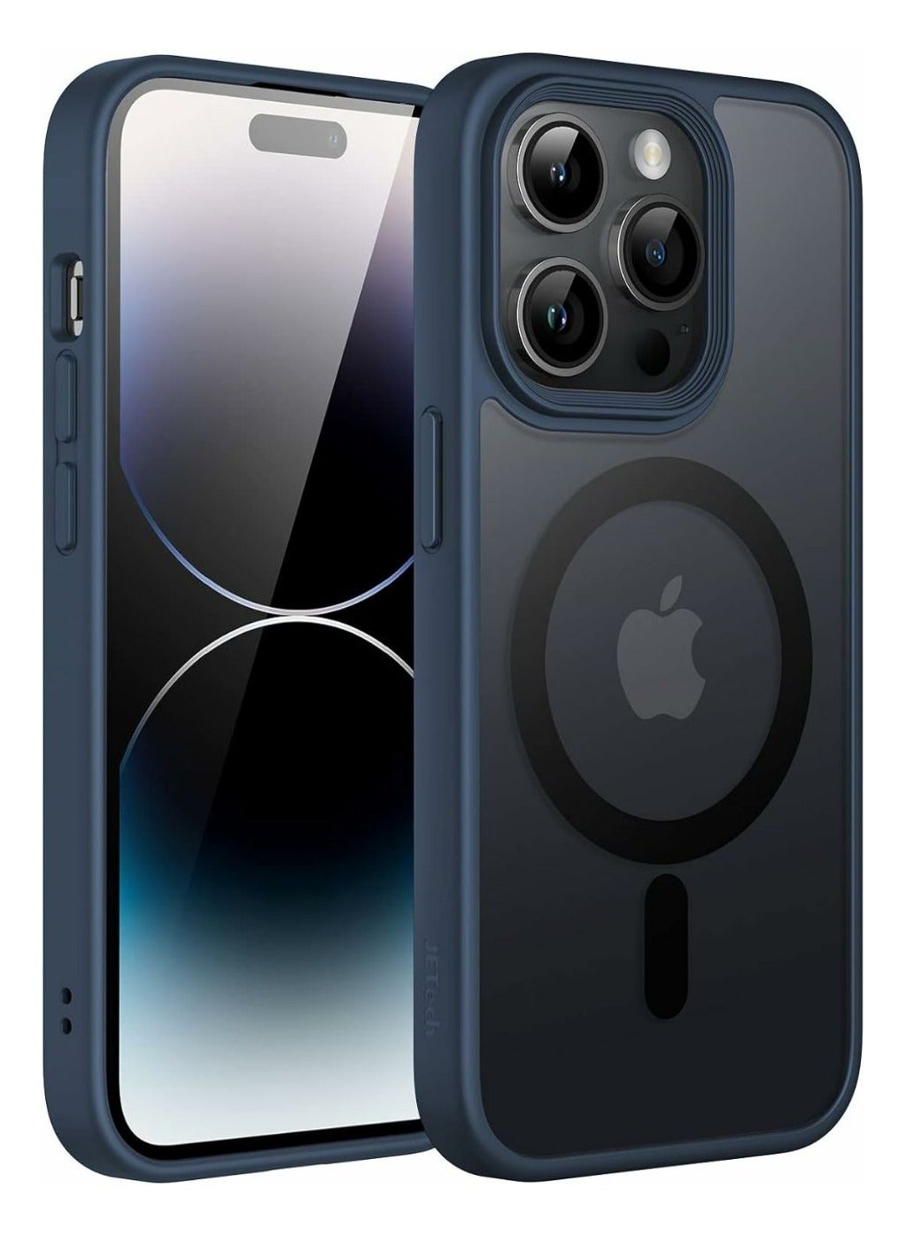 Magnetic Case for iPhone 14 Promax, Compatible iphone 14 Promax with MagSafe, Translucent Matte Back Slim Shockproof Phone Cover (Navy Blue)