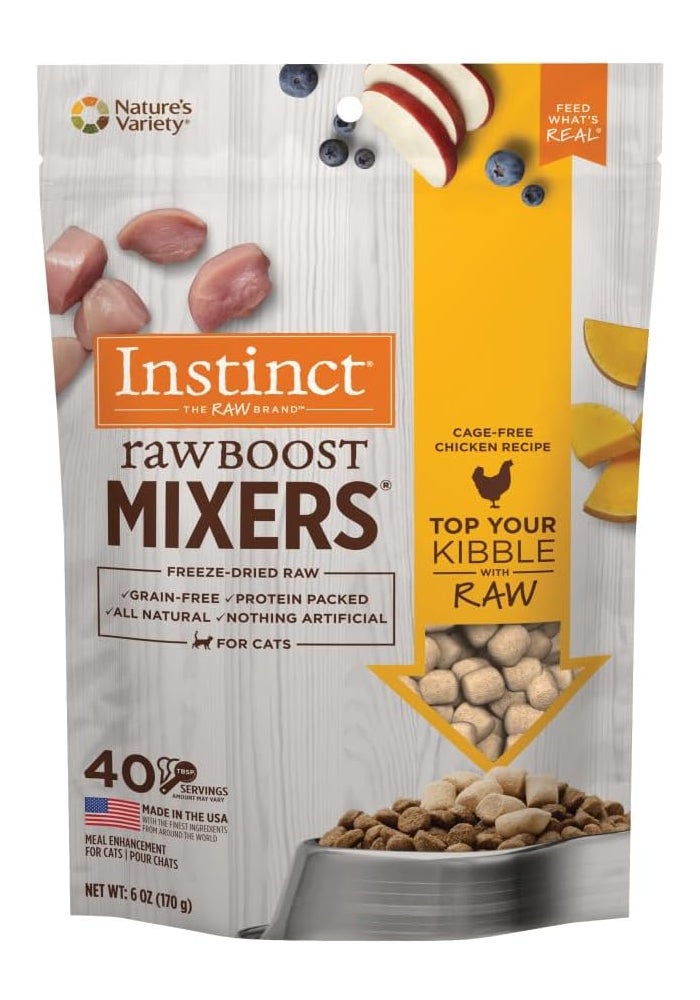 Instinct Raw Boost Mixers Chicken Freeze Dried Cat Food Topper - 6OZ - Image 1