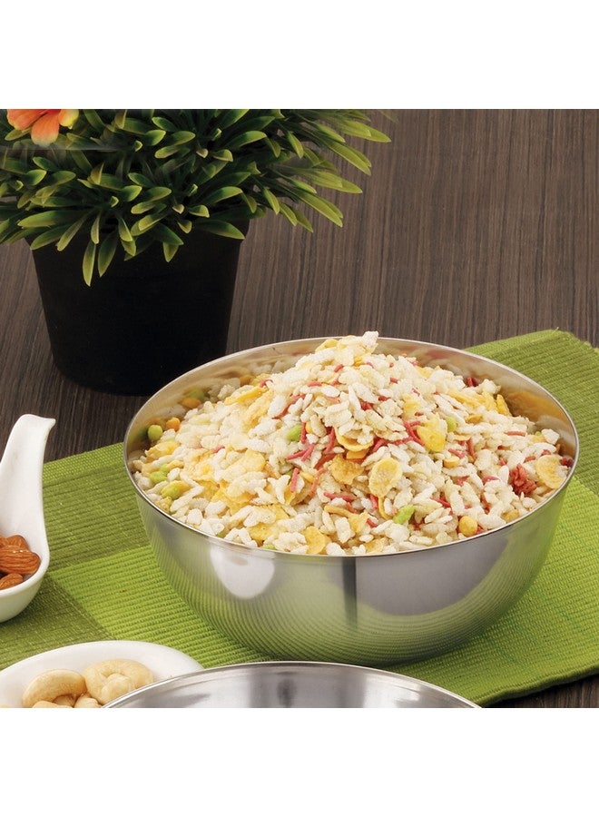 HAZEL Stainless Steel Serving Bowl | Steel Bowls for Soup, Salad, Ramen, Cereal | Steel Vati 400 ML - Image 2
