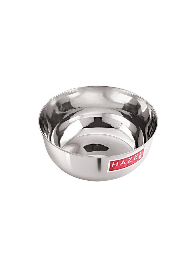 HAZEL Stainless Steel Serving Bowl | Steel Bowls for Soup, Salad, Ramen, Cereal | Steel Vati 400 ML - Image 1