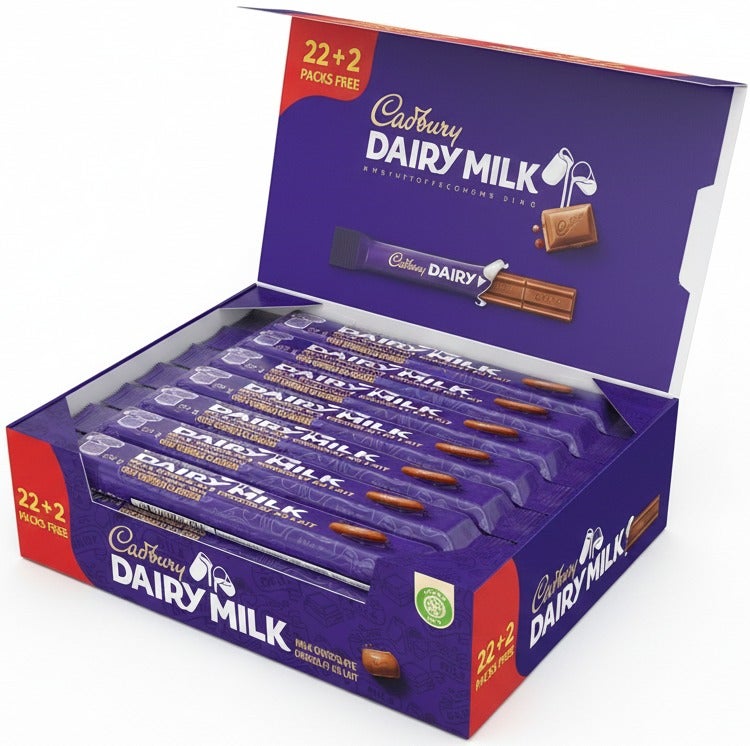 كادبوري شوكولاتة ديري ميلك 9 غرام (عبوة من 24 قطعة) - Image 1
