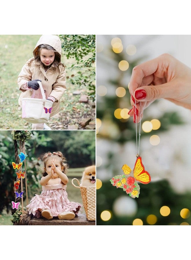 Wehous Butterfly Keychain Mold Silicone Resin Molds For Keychain 12 Styles Butterfly Jewelry Pendant Mold For Epoxy Resin Unique Keychain Ornament Mold With Hole Diy Craft Kit Gift For Adults Kids - Image 4