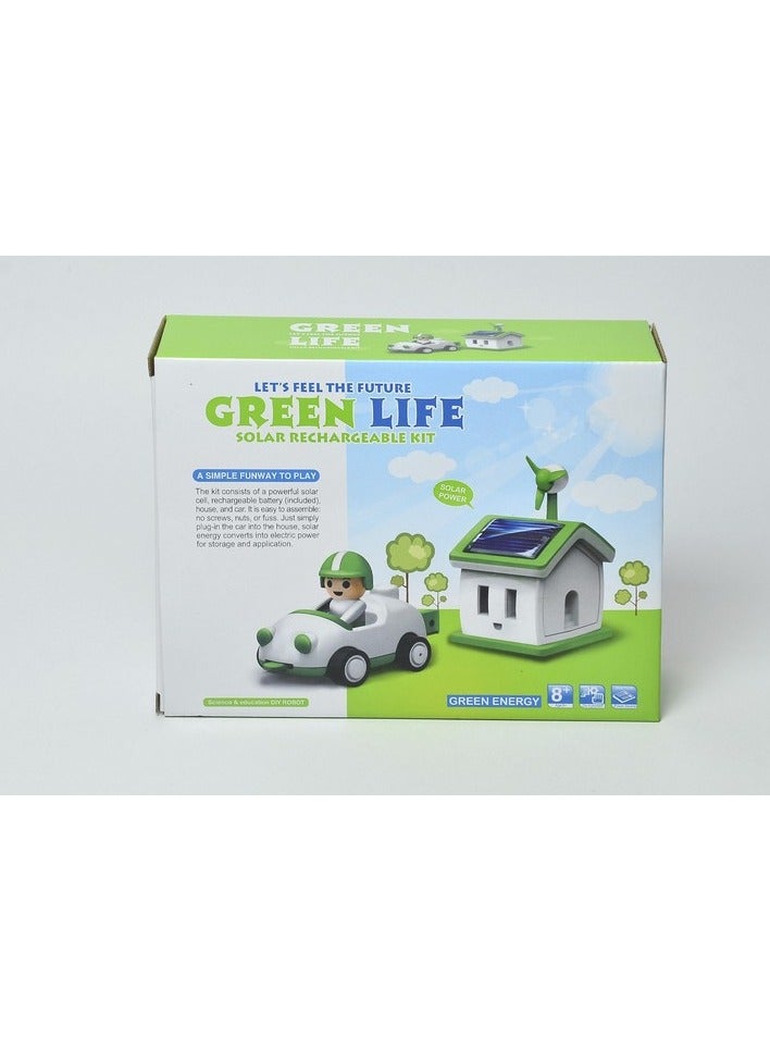 Cute Sunlight +8 STEAM DIY Green Life Solar Rechargeable Solar House & Car - Image 5