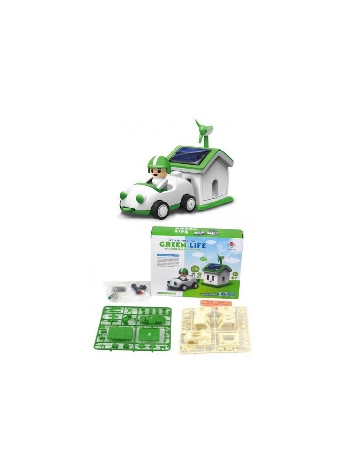 Cute Sunlight +8 STEAM DIY Green Life Solar Rechargeable Solar House & Car - Image 3