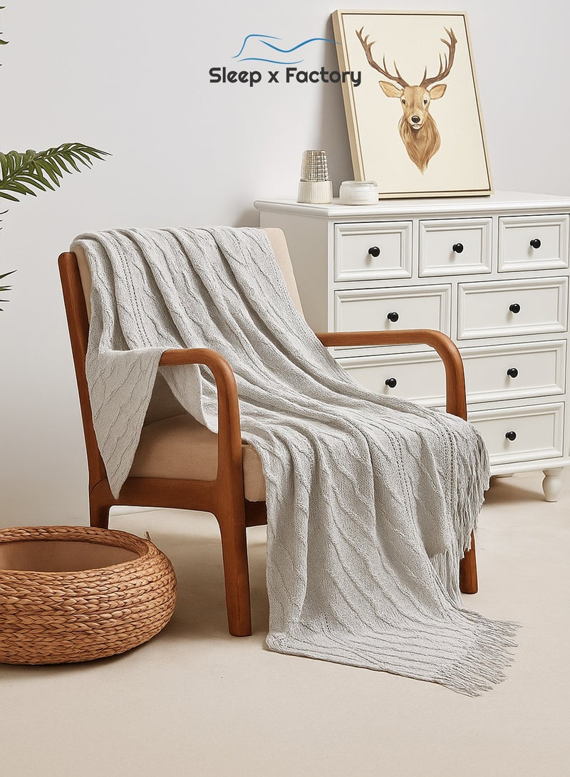 سليب × فاكتوري بطانية أوروبية – بطانية خفيفة للكنب والصالة – ‎127×152 سم - Image 1