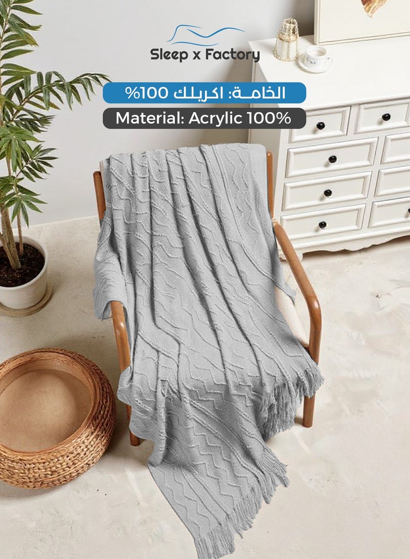 سليب × فاكتوري بطانية أوروبية – بطانية خفيفة للكنب والصالة – ‎127×152 سم - Image 3