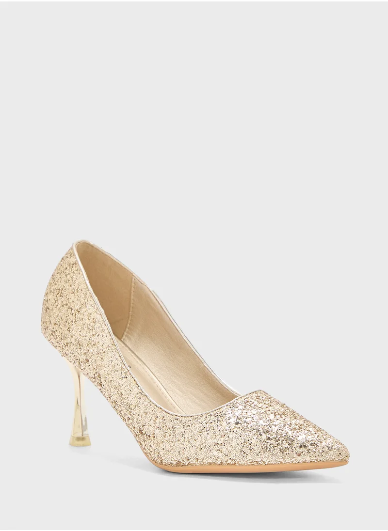 أندرينا Heeled Glitter Pump