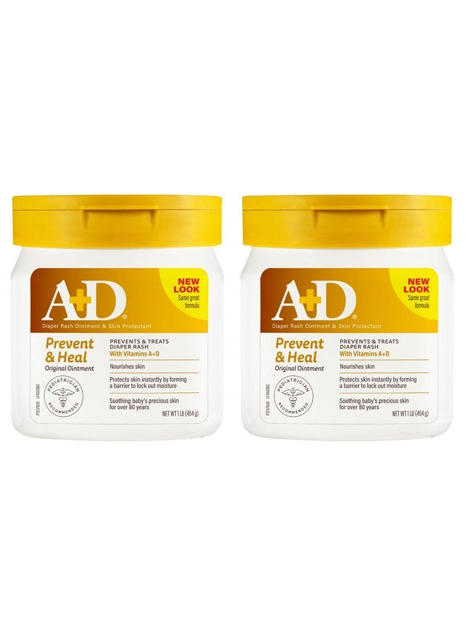 A + D مرهم طفح الحفاض الأصلي A+D، عبوة 1 باوند، حزمة من 2 - Image 1