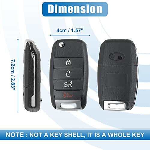 X AUTOHAUX مفتاح سيارة بدون مفتاح بأربعة أزرار للتحكم عن بُعد - مفتاح ذكي للتقارب 95430-A7200/OSLOKA-875T FSK لكيا فورت 2017-2018 433MHz 60 Chip - Image 5