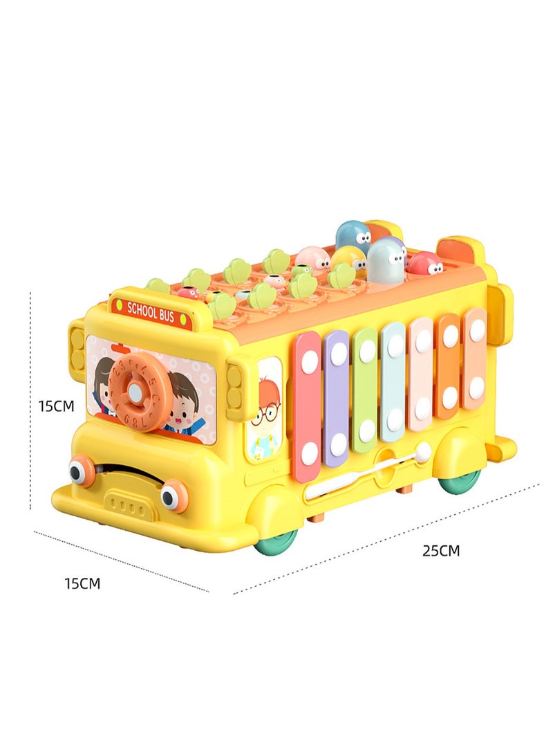 Multifunctional Educational School Bus Baby Bus Storage Box Early Education Infant Music Enlightenment Toy Gift - Image 3
