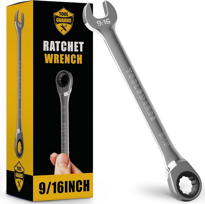 TOOLGUARDS 9/16" Wrench - Ratcheting Wrench - Slim Profile - Ratchet Wrench - Image 1