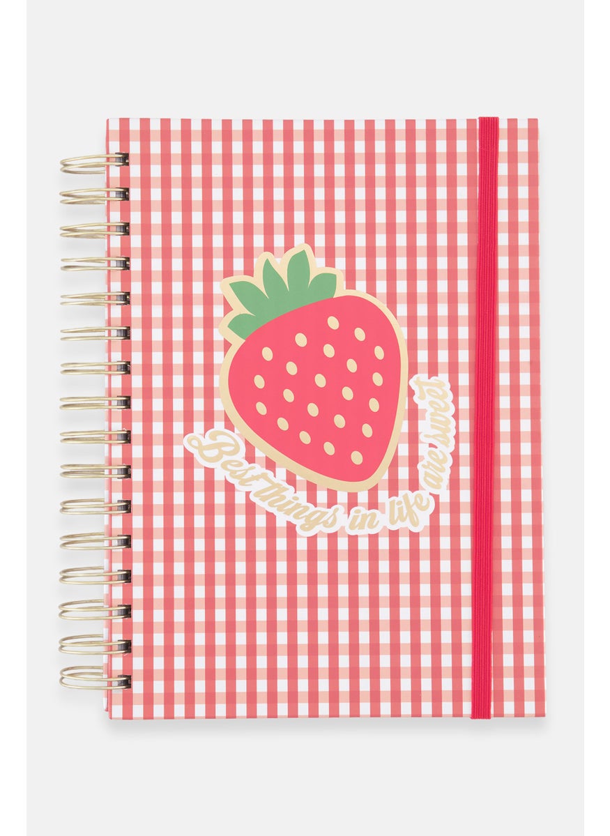 Paperbuzz Graphic Spring Notebook, Red  - Image 1