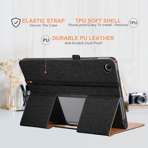 Vakarey for Lenovo Tab Plus Case Multi-Angle Support Cover for Lenovo Tab Plus 11.5 Inch Case with Pen Holder,Black - Image 3