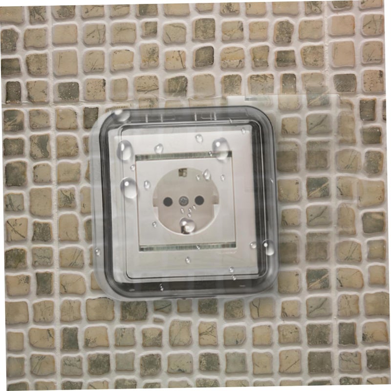 Garneck 2Pcs Self Adhesive Plug Guards Childproof Black Outlet Covers - Image 5