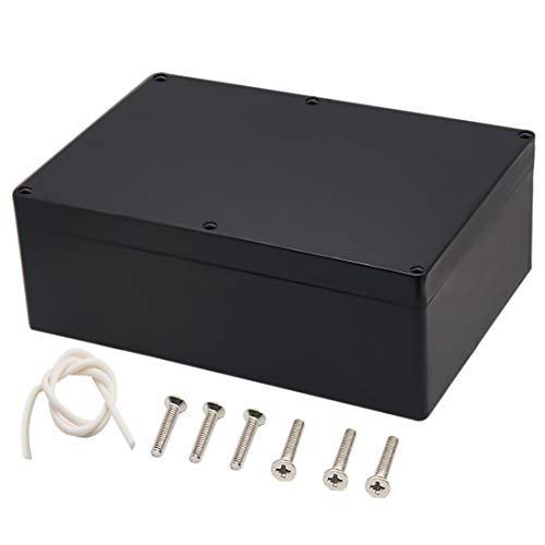 Zulkit Junction Box, Zulkit Project Box IP65 Waterproof Outdoor Box ABS Plastic Electrical Boxes Electronic Enclosure Black 10.4 x 7.2 x 3.7 inch (263 x 182 x 95 mm)(Pack of 1) - Image 1