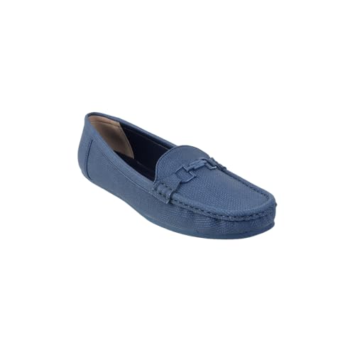 Mochi Women Blue Synthetic Leather Flat Slip-on Loafer/Formal Shoes UK/6 EU/39 (31-805) - Image 3