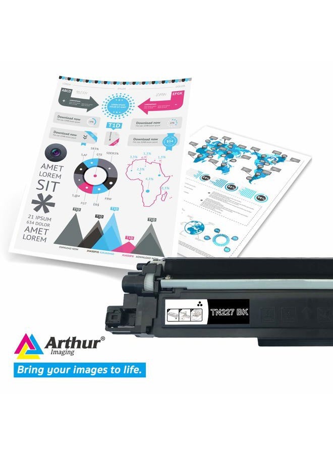 Arthur Imaging with CHIP Compatible Toner Cartridge Replacement For Brother Tn227 (Black, 1 Pack) (TN227BK) - Image 2