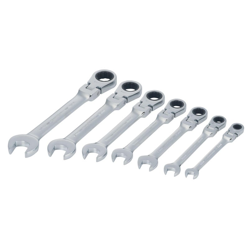 CRAFTSMAN Ratchet Set, 7-Pack, 72-Tooth, 180 Degree Flexi Head Design, Solid Chrome Finish (CMMT87009) - Image 2