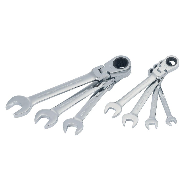 CRAFTSMAN Ratchet Set, 7-Pack, 72-Tooth, 180 Degree Flexi Head Design, Solid Chrome Finish (CMMT87009) - Image 3