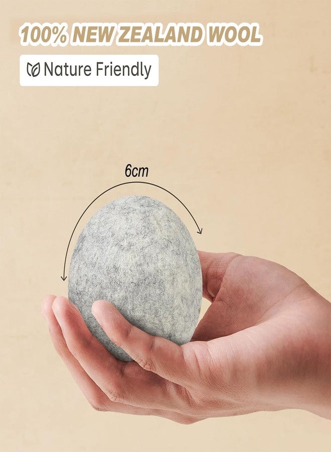 LINXIU Wool Dryer Balls 6 Pack Reusable Laundry Drying Ball New Zealand Natural Fabric Softener Reduce Clothing Static and Wrinkles - Image 2