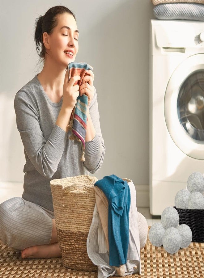 LINXIU Wool Dryer Balls 6 Pack Reusable Laundry Drying Ball New Zealand Natural Fabric Softener Reduce Clothing Static and Wrinkles - Image 4