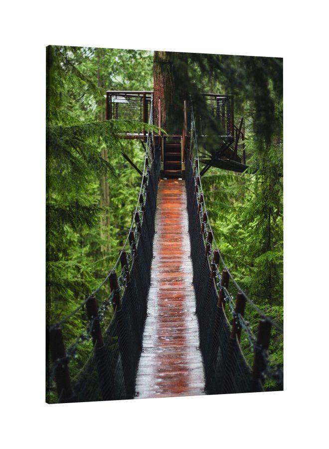 RKN Decorative Printed Framed Canvas Wall Art Green/Brown/Black 60 x 80centimeter - Image 2