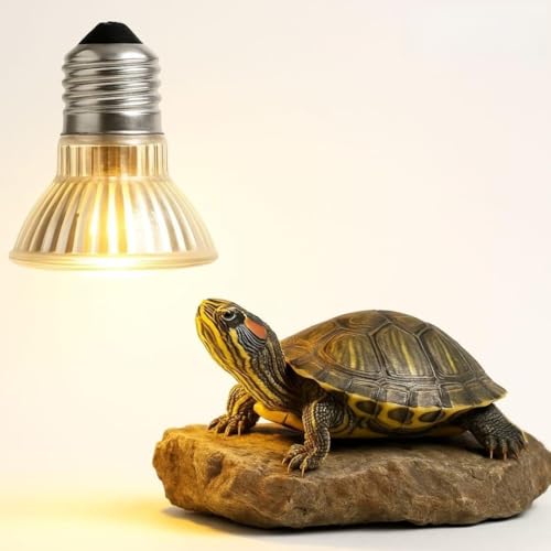 rizopets Reptile Heat Bulb, Full Spectrum UVA/UVB E27 Socket Base Basking Bulb for Turtle, Reptiles, Amphibians, Aquarium Tank & Terrarium (50 Watt, Pack of 01) - Image 1