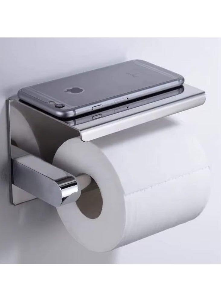 Generic - Silver Stainless Steel Toilet Paper Holder - Image 1
