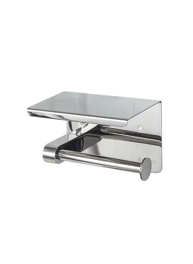 Generic - Silver Stainless Steel Toilet Paper Holder - Image 1