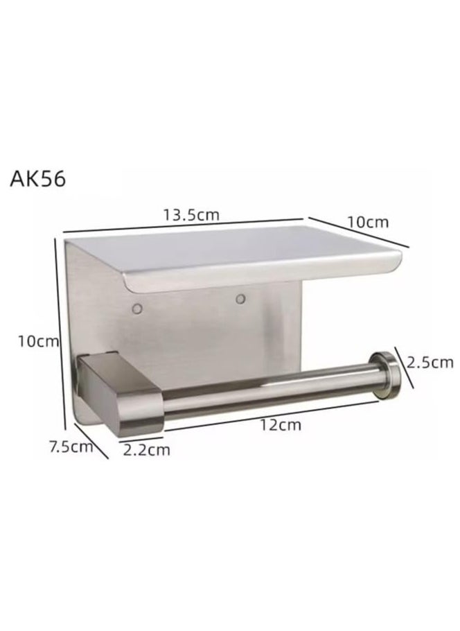 Generic - Silver Stainless Steel Toilet Paper Holder - Image 1