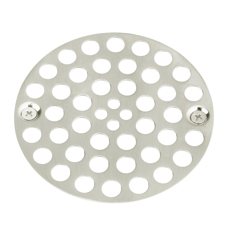 Artiwell 4 Shower Strainer Drain Trim Set Solid Brass Screwin Shower Strainer Drain Cover Replacement Strainer Grid by Artiwell Machine  SelfTapping Screws Included Brushed Nickel
